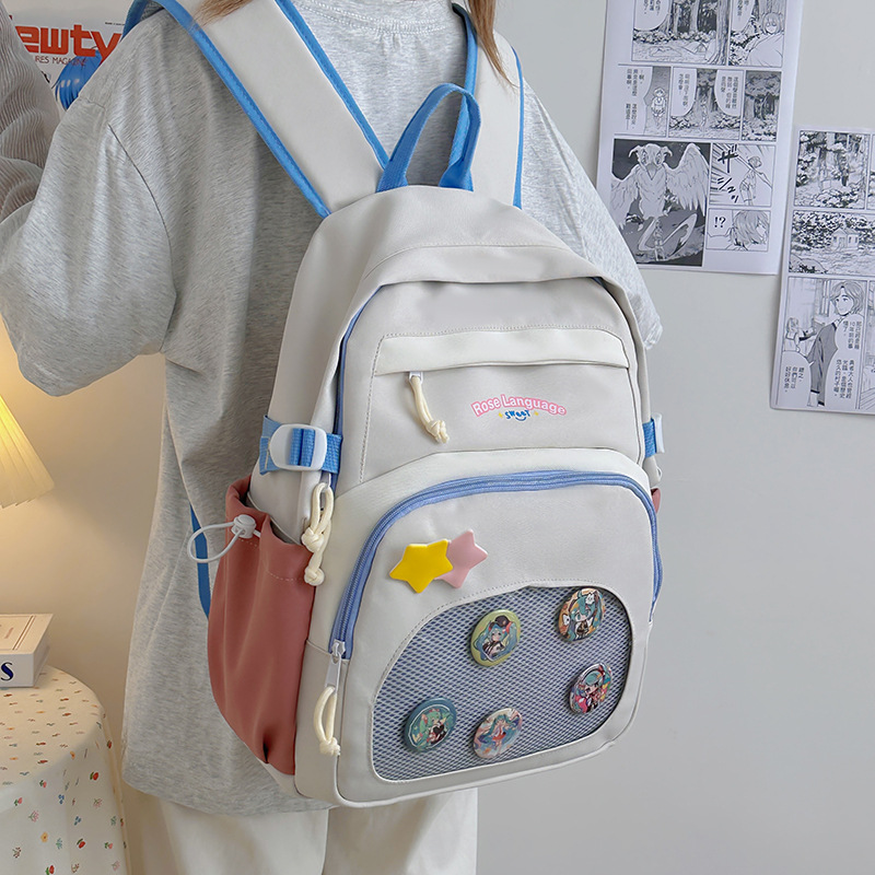 Mochila para estudiantes de secundaria, estudiantes de primaria, estudiantes de tercer a sexto grado, estilo universitario ligero, mochila de alto valor, mochila de gran capacidad