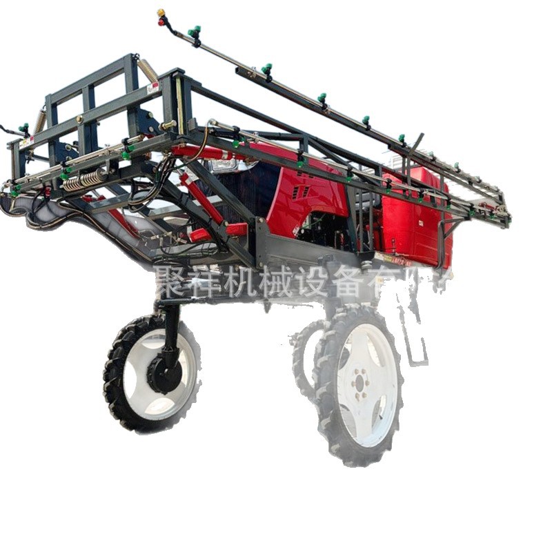 Shengjuxiang máquina de pulverización mecánica de 8 metros de pulverización de ancho de brazo de expansión de cuatro ruedas auto-propulsado