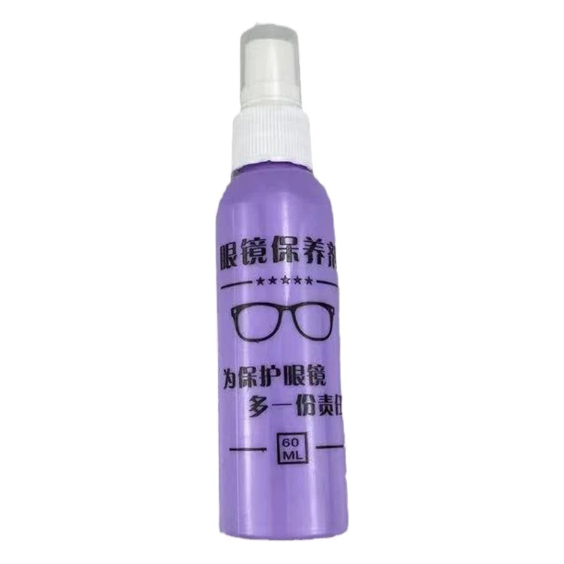 Фабрика оптом цвет бутылка прозрачная бутылка 60 мл очки Очиститель спрей очистки решение может быть настроено решение по уходу за логотипом