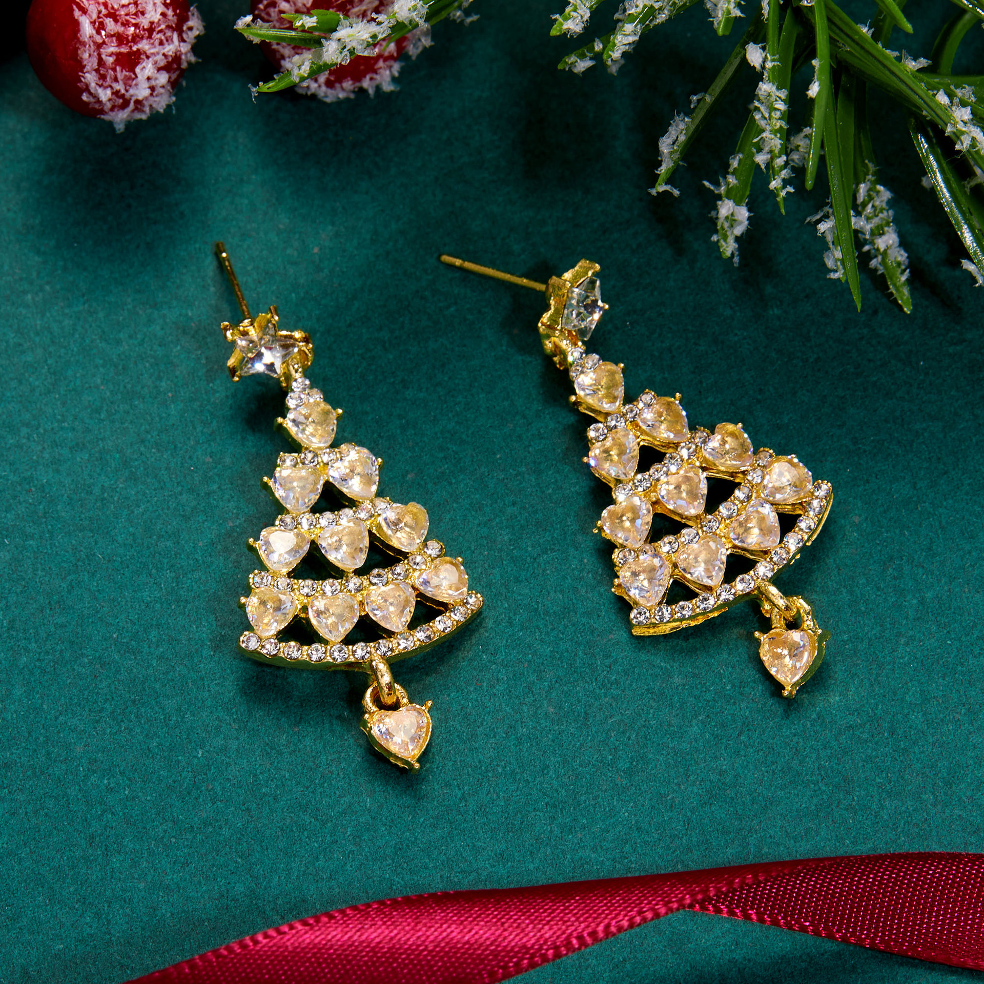 Star Christmas Tree Earrings