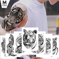 Arm tattoo sticker manufacturer, wholesale quantity discount, waterproof half arm tattoo sticker, cross-border supply