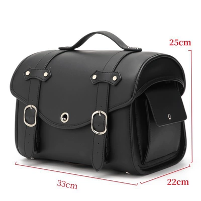 Newly Upgraded Quick-Release Motorcycle Accessory Bag, Universal Rear Seat Bag, Riding Gear Helmet Bag, Black Tail Bag (Motorcycle trunk) - black-newly-upgraded-quick-release-model