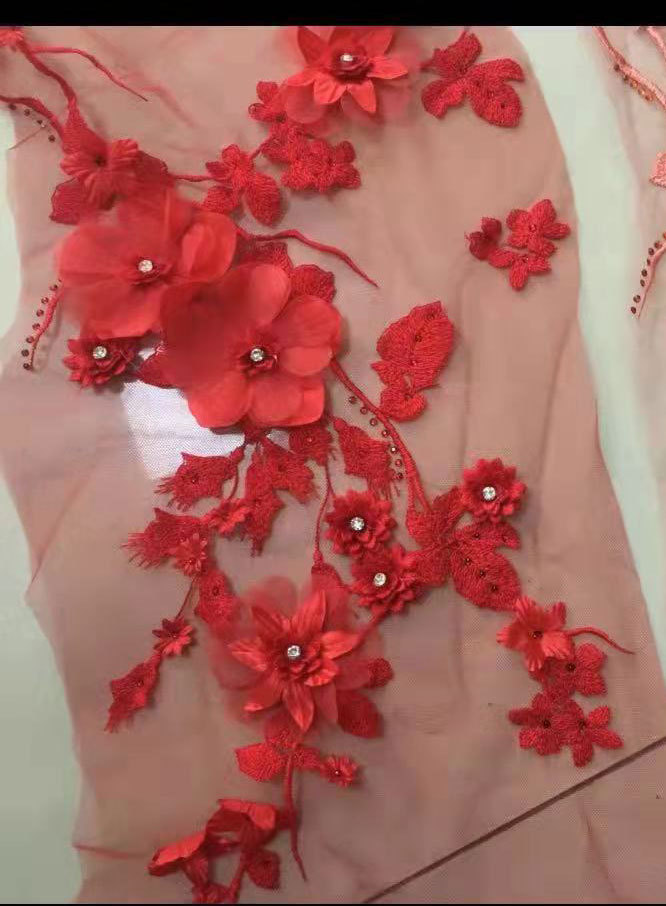 Europa y América Amazon AliExpress deseo de las mujeres vestido de noche fuera del hombro elegante vestido de banquete flor 3D vestido largo