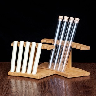 Bamboo Incense Tube Display Stand Agarwood Incense Holder Incense Holder Incense Tube Incense Holder Hairpin Solid Wood Storage Display Shelf