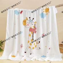 双层纱布竹纤维薄款新生儿包巾盖毯儿童宝宝婴儿方形浴巾童被