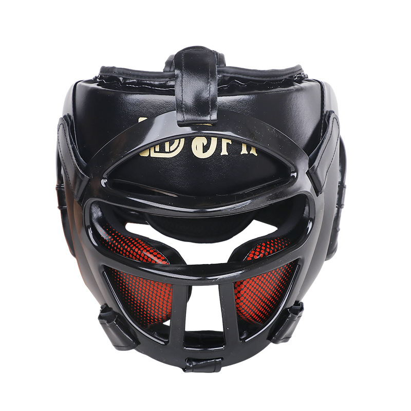 Protector de cabeza de taekwondo de Sanda, ejercicio de ejercicio, protector de cuello, protector de ojos, protector de nariz, protector de boca y boca