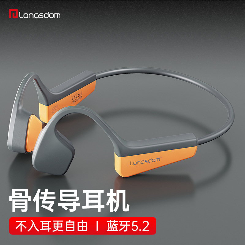 Lanston BS17 auriculares de conducción ósea deportes corriendo inalámbrico no en la oreja montado en la oreja auriculares Bluetooth