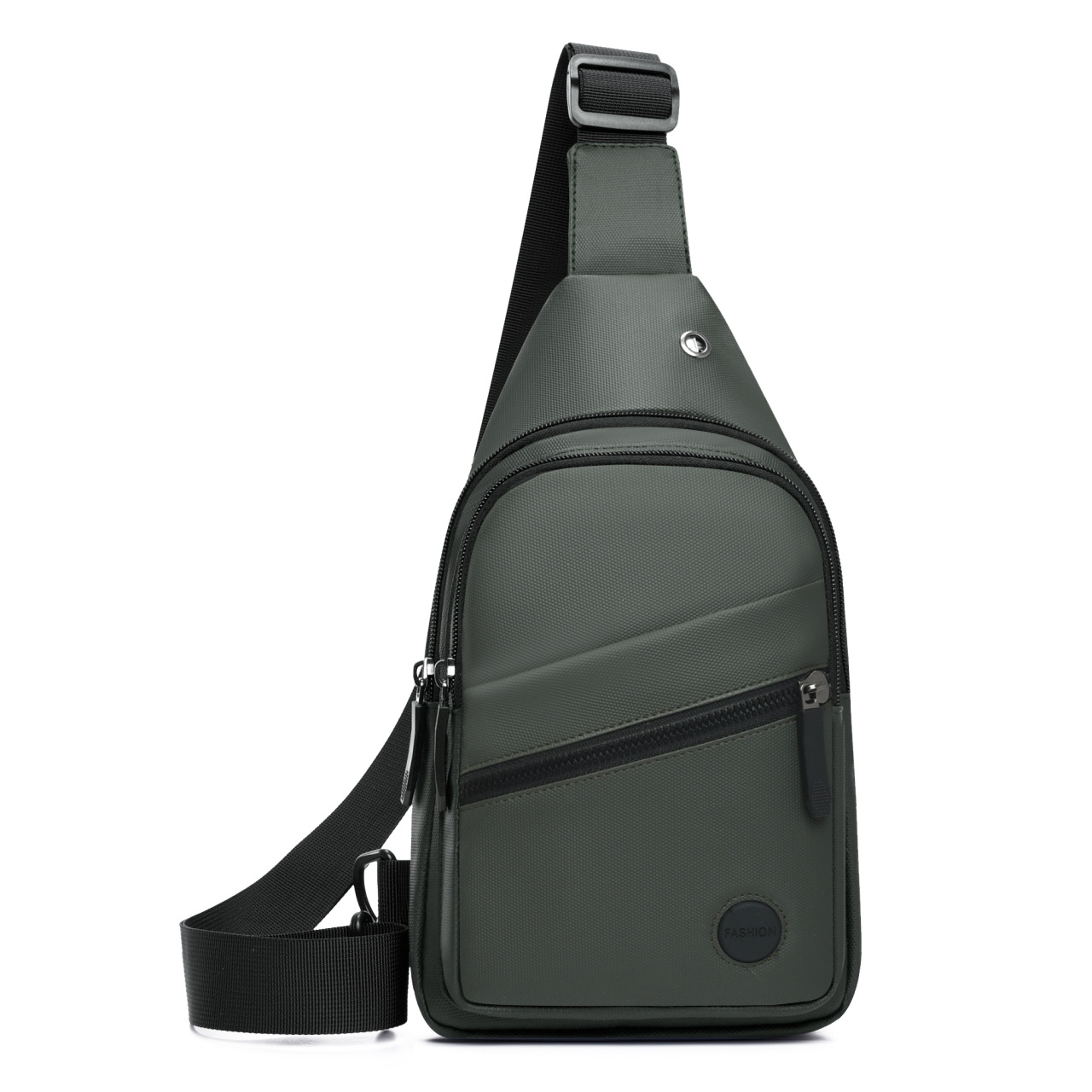 Bolsa de hombro de hombre de color sólido, anti-espiración, bolsa de pecho deportiva multicapa, bolsa de transporte multipropósito, bolsa de mochila