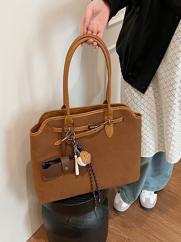 Bolsa de viaje de peluche esmerilada 2025 nuevo retro transfronterizo de gran capacidad de viaje de hombro bolsa