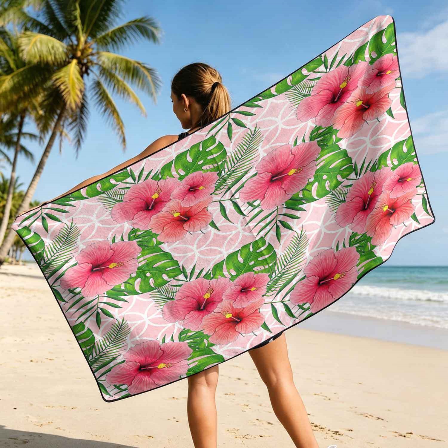Summer bath towel and car seat cover 2-in-1, ultra-fine fiber outdoor beach and car dual-use universal seat cushion