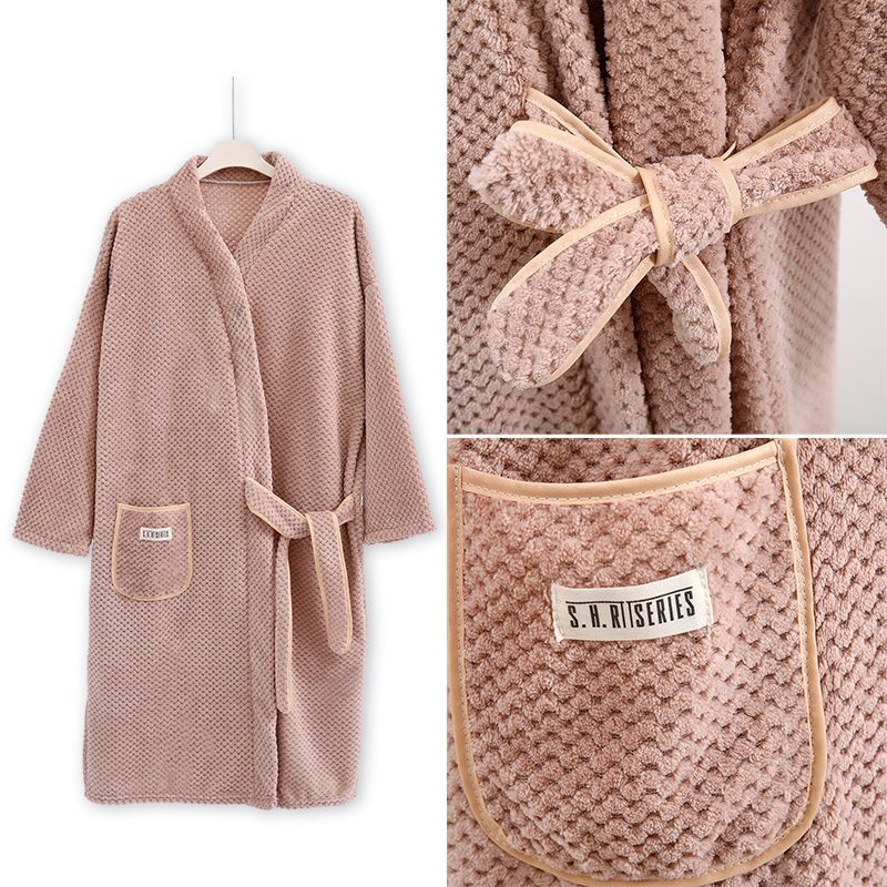 목욕 스커트 목욕 타월 성인 착용 긴팔 목욕 가운 부드러운 가을과 겨울 흡수 커플 목욕 잠옷 빠른 건조 목욕 가운