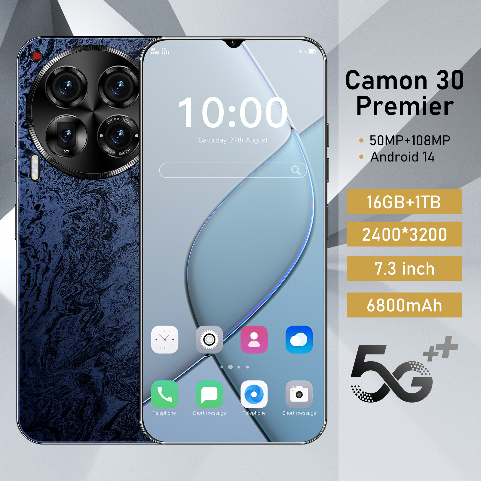 Camon30跨境手机16+1T双卡双待 6.8寸高清屏厂家工厂价现货速发