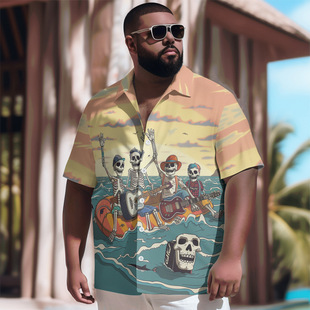 Cross-border independent station Amazon new European and American short-sleeved shirt digital printing plus size loose short-sleeved T-shirt