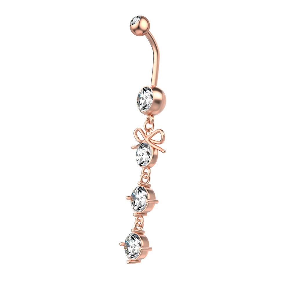 Zirconium with bow, belly button piercing, wholesale