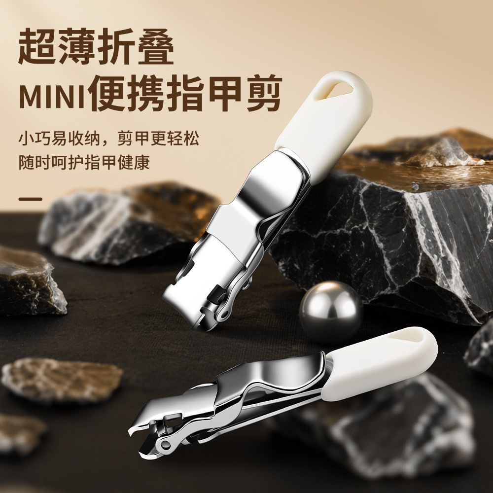 Regalos caseros cortadores de uñas portátiles mini cucharas de acero inoxidable para hombres y mujeres cortador de uñas conjunto de pinzas de uñas manicura image 3