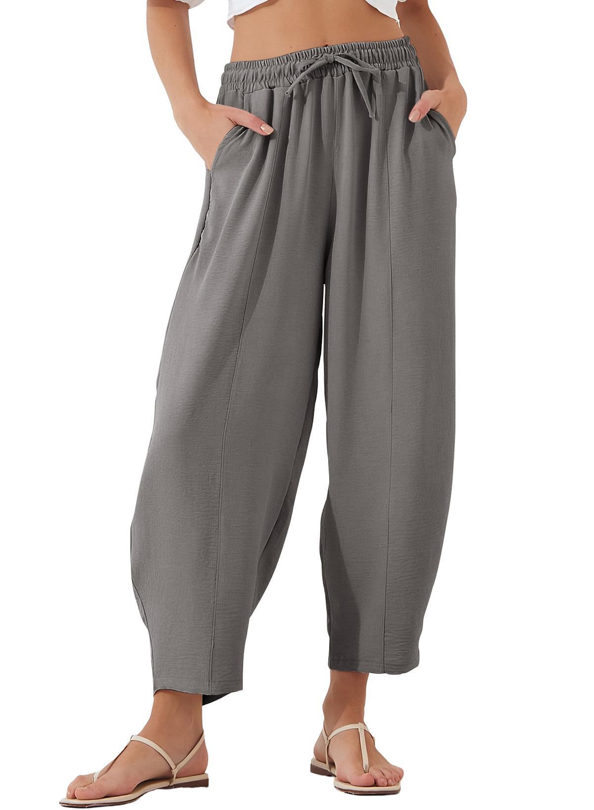 Spring Summer Pleated Women Pants Mid-waist Straight Pants Loose Casual Bloomers Causal Female Trousers Army Green Pants Women_voghion.com