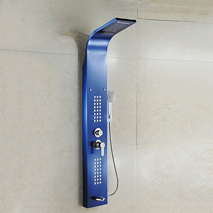 Juego de Ducha con Panel de Pared 304 de 5 Modos de Acero Inoxidable Presurizado para Baño