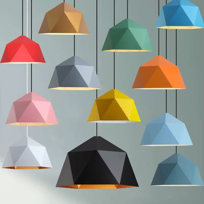 餐饮吊灯彩色灯罩创意个性火锅烧烤店服装店自助餐厅吊灯工厂供应