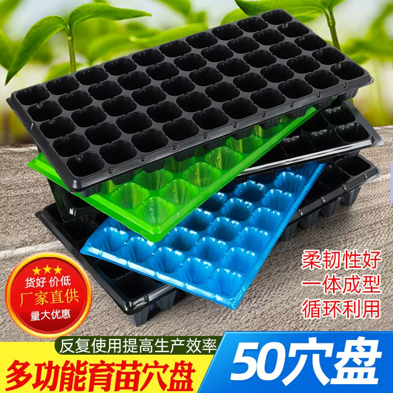 育苗盘50穴穴盘育苗盆蔬菜多肉种植神器塑料秧盘营养钵批发育苗盘