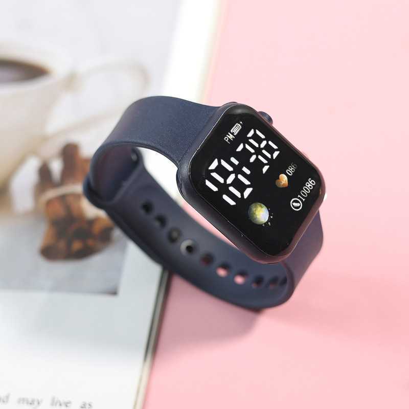 New Button Earth Style Sports Watch Y1Led Watch Simple Square Trendy Student Promotional Gift Watch