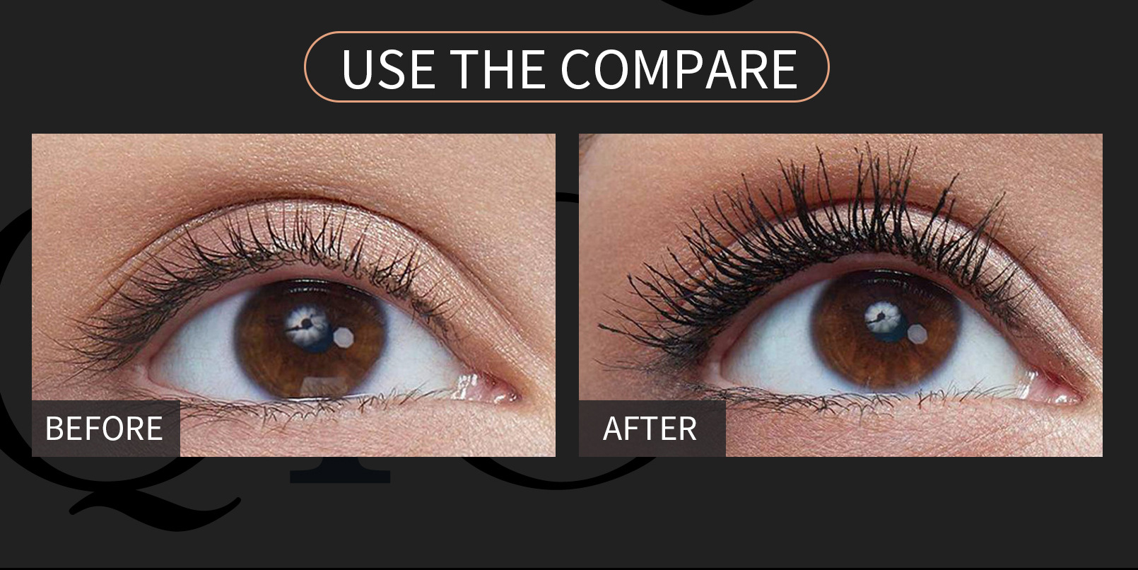 QIC Cini Color Plump 4D Mascara is a long, thick, curling, non-smudging, waterproof Mascara for cross-border makeup undefined