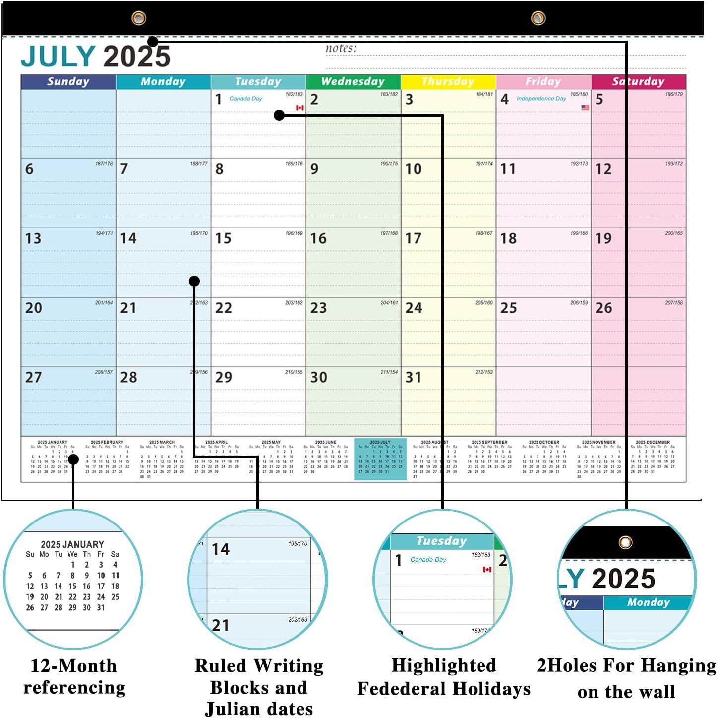 跨境挂历18张月历挂墙式英文挂历2026年挂历亚马逊跨境月✅桌面