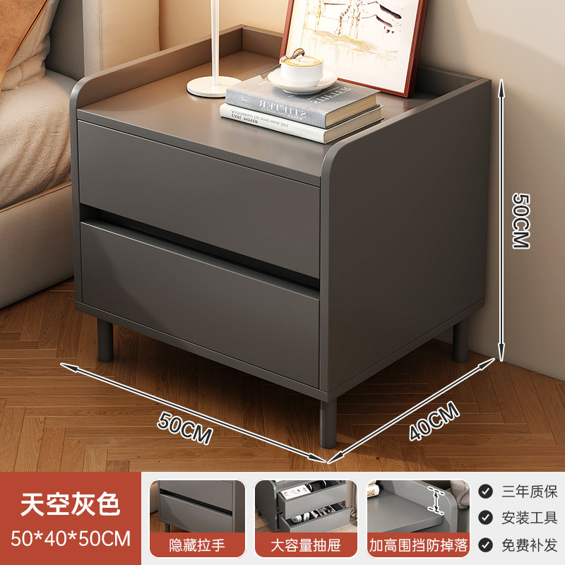Personalizada al por mayor mesilla de cabecera moderna simple estante de cabecera del dormitorio doméstico ligero de lujo de alta calidad gabinete de almacenamiento junto a la cama