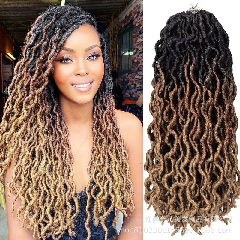Gypsy Crochet Hair Extensions Wig Dreadlocks Gypsy Locp Hair Chemical Fiber African Wig 18 Inches 100g
