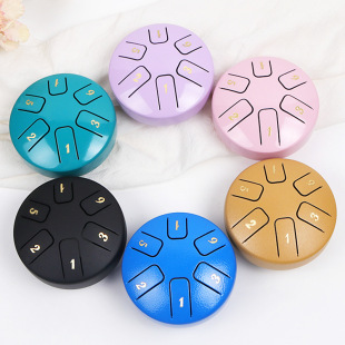 3.8-inch 6-tone mini hollow drum steel tongue drum educational toy children's percussion instrument cross-border exclusive