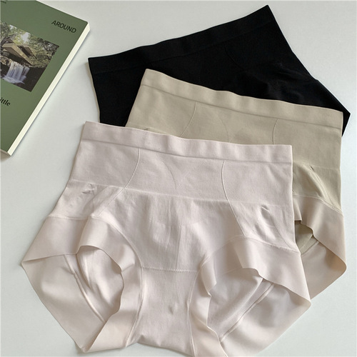 High-definition girdle underwear for women, tummy control, butt lift, seamless tummy control, seamless breathable mid-waist briefs manufacturer wholesale