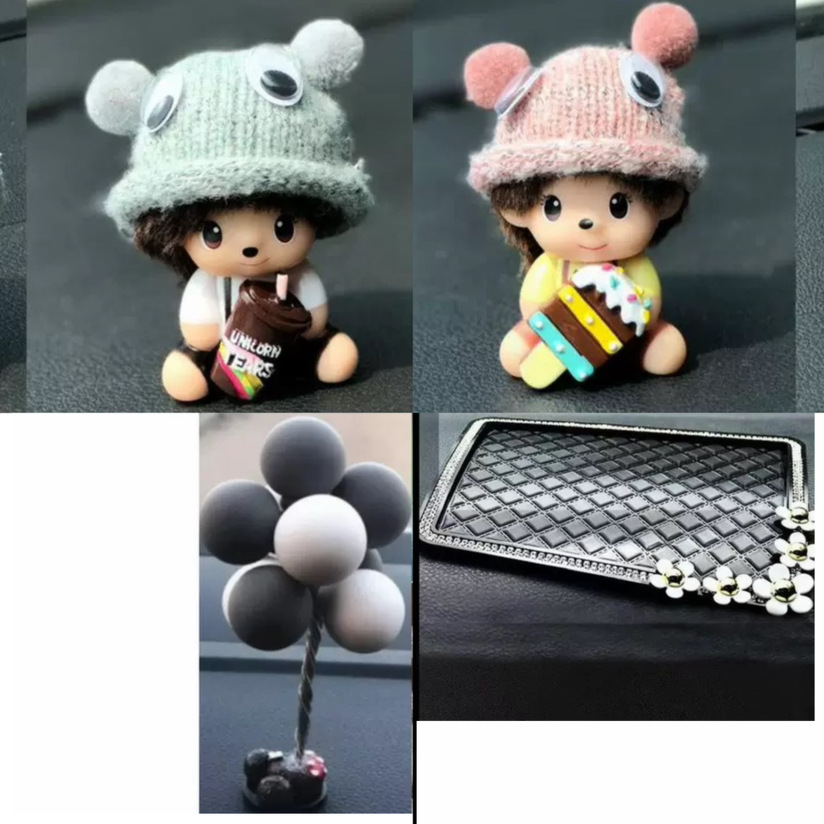 Decoraciones de automóviles en línea muñecas lindas decoraciones de automóviles accesorios de automóviles en línea dibujos animados de plástico femenino belleza de la noche