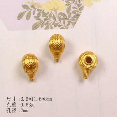 Zərgərlik ara hissələri – Silver Gold-Plated Three-Way Phaseless Buddha - three-links-two