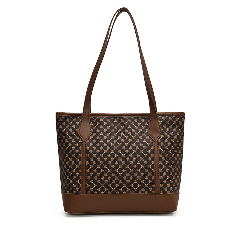 Tide retro bolso de tote 2025 primavera nueva gran capacidad bolso de mamá impresión europea y americana bolso de hombro bolso de mujer