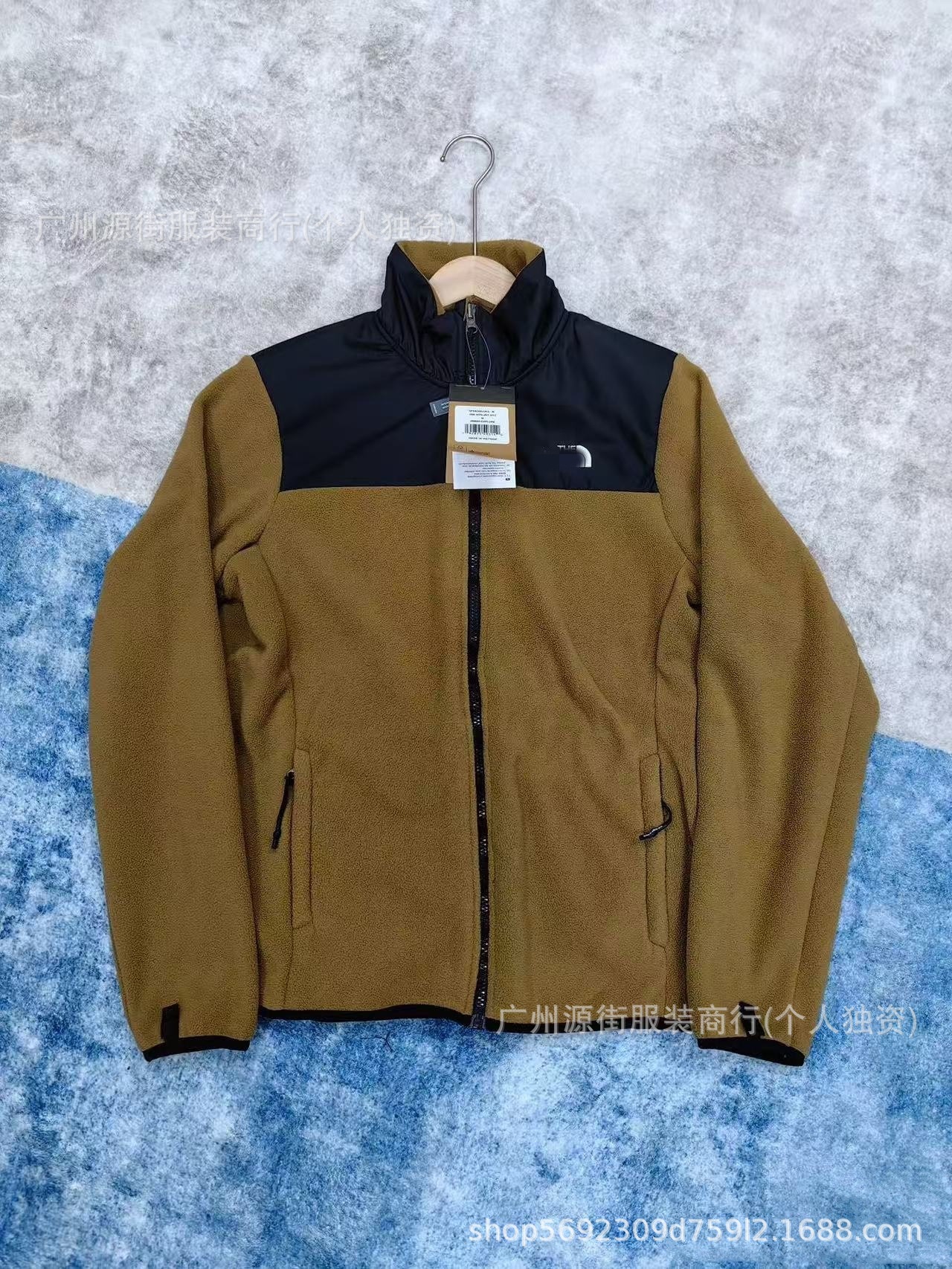 1990 estilo americano chaqueta de asalto para hombres y mujeres parejas agitando pelusa 3 - en - 1 desmontable chaqueta de bordado de pelusa