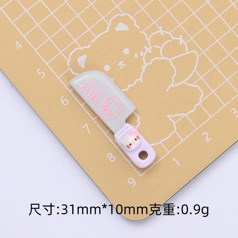 クリエイティブ子猫カラーボードかわいい包丁クリエイティブ手作り diy クリーム接着剤樹脂アクセサリー小さなアクセサリージュエリー材料|undefined