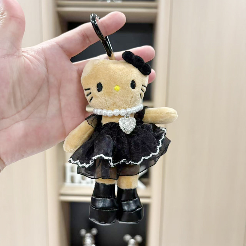 长腿kitty毛绒挂件玩偶可爱kt猫书包包包挂饰钥匙扣娃娃公仔批发|undefined