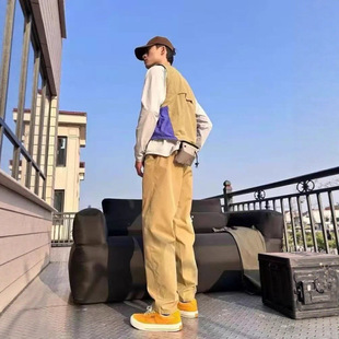 American Soft Shell Cargo Pants 2025 Men's Quick-Drying Triangle Logo Pants Tapered Hiking Outdoor Mountaineering Casual Pants