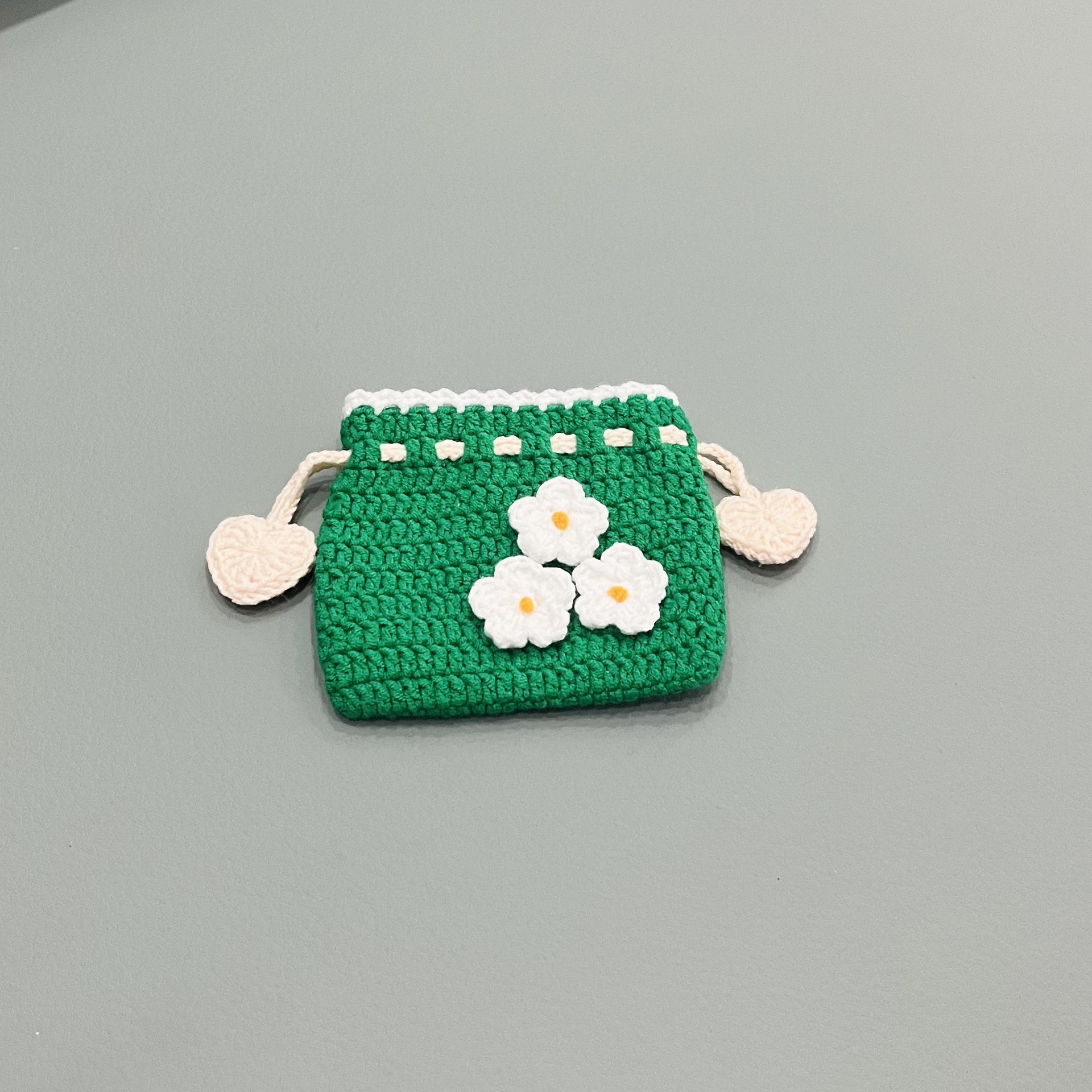 Tres flores verdes 9x10cm