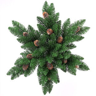 60cm Christmas decorations five-star snowflake pvc flocking Christmas gift simulation extra large outdoor hanging five-star