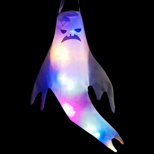 Halloween Hair Dryer Ghost Ghost Festival LED Luminous Ghost Pendant Party Ghost Face Venue Decoration Props