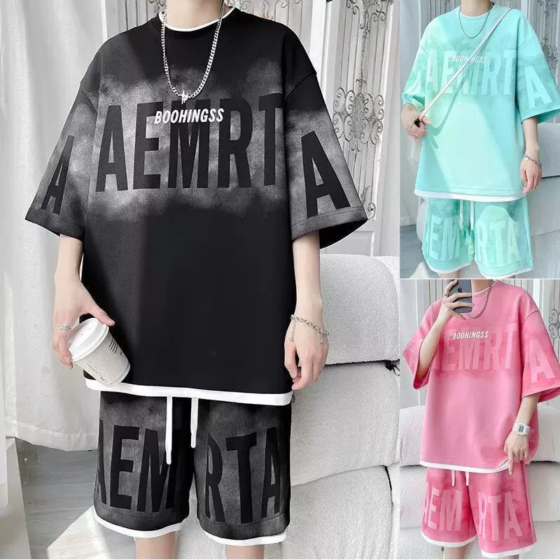 Молодежная английская футболка с короткими рукавами и шортами