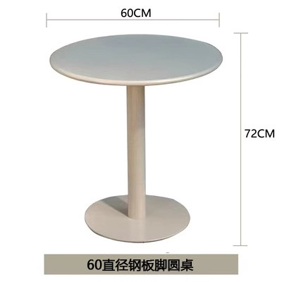 Mesa redonda de pies de acero de 60 diámetro