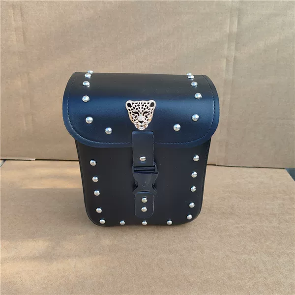 Electric Vehicle Front and Rear Storage Bags, Rainproof Storage, Electric Bike Rear Trunk, Retro Backrest Hanging Bag with Lock