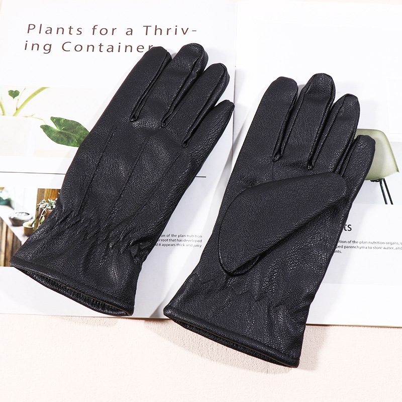 여성용 사슴 무늬 가죽 터치스크린 모델