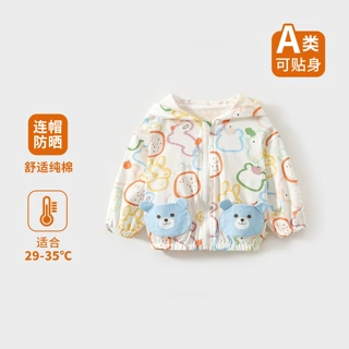 宝宝外套春夏新款婴儿长袖防晒衣男女宝宝外出防晒衣上衣外套批发
