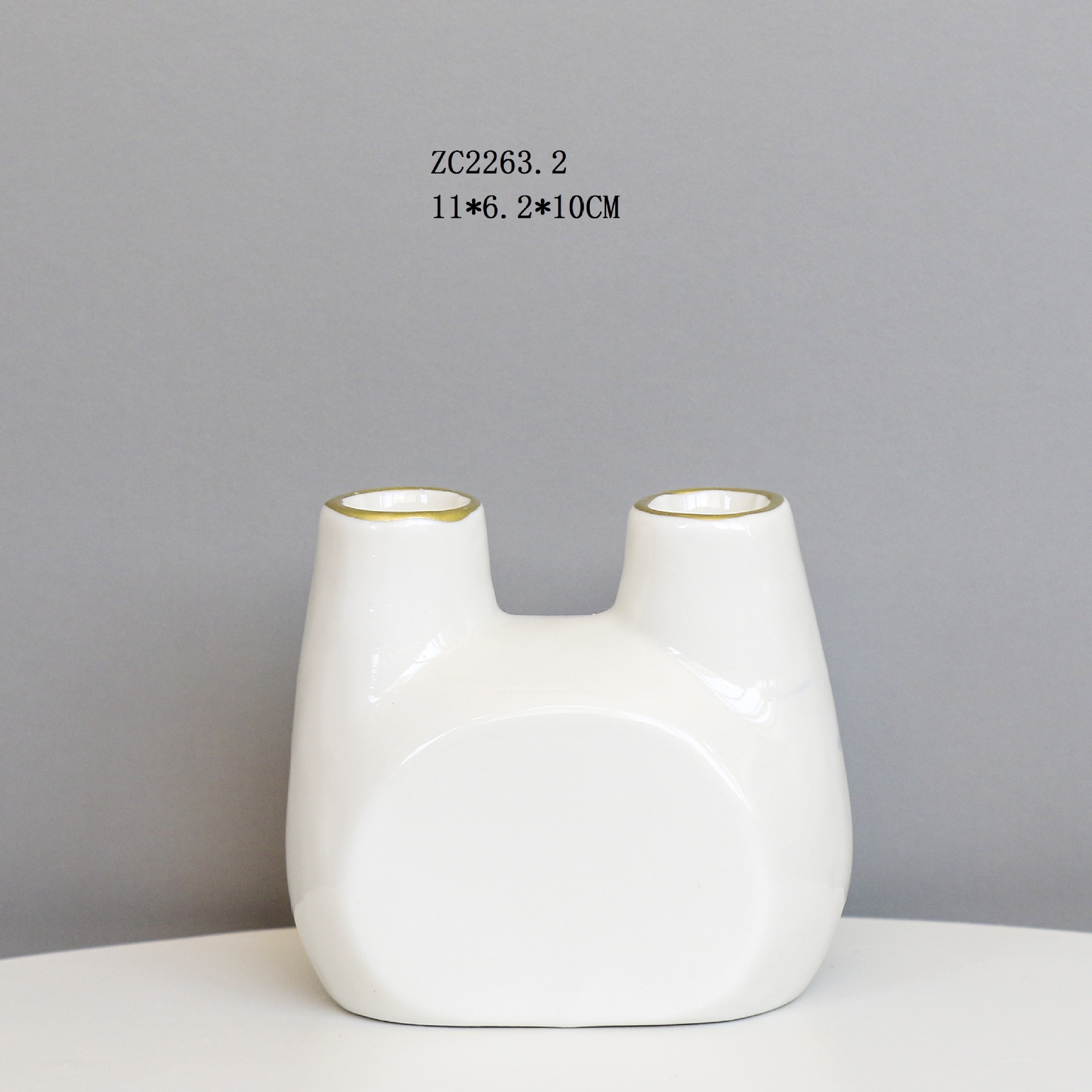 Francés del Norte de Europa retro titular de la vela de cerámica de doble cabeza cena romántica con velas de boda accesorios de tiro estilo INS