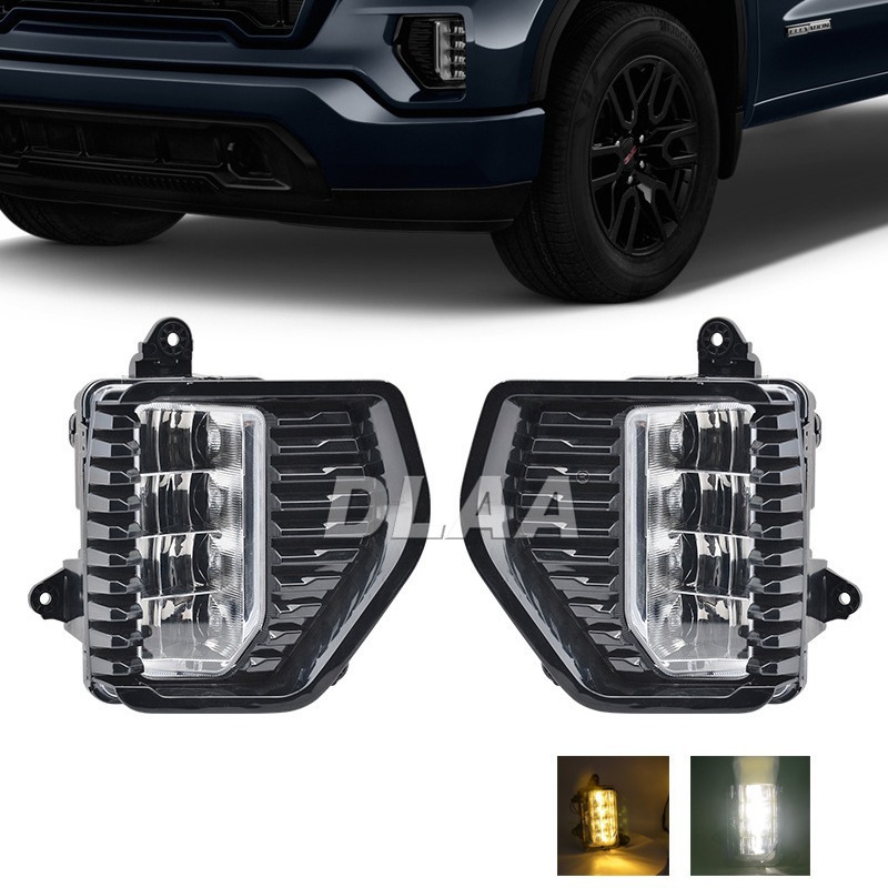 Aplicable a Jim West GMC Sierra 1500 lámpara diurna LED lámpara de niebla faro 2019 ~ 2020