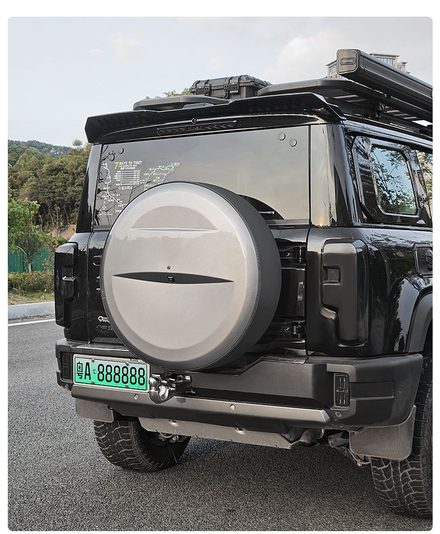 Suitable for 24-26 Models of Bj40, All-In-One Spare Tire Cover, Leather Spare Tire Cover, Appearance Modification 17inch 20inch Extended Range