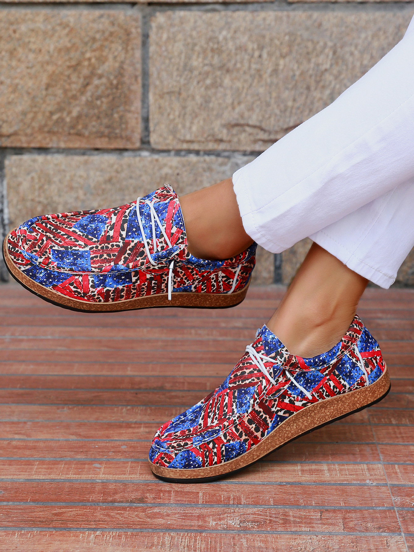 2024 New Thick soled Independent Day Large Fashion Sports and Leisure Board Lazy Shoes_voghion.com