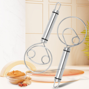 Stainless steel flour beater single eye coil flour mixer connection and flour dough mixing tool